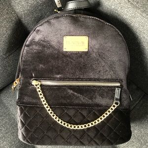 bebe- GINA LARGE VELVET Backpack -Retail $109 NWT
